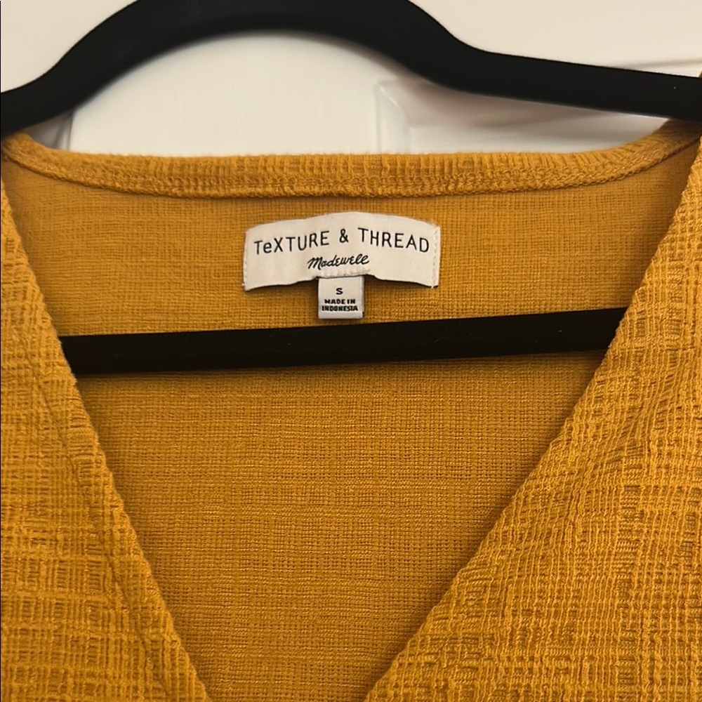 Madewell Mustard Wrap Top - Picture 4 of 8